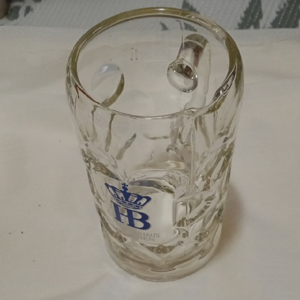 Free 🙃 Clear Glass Beer Mug